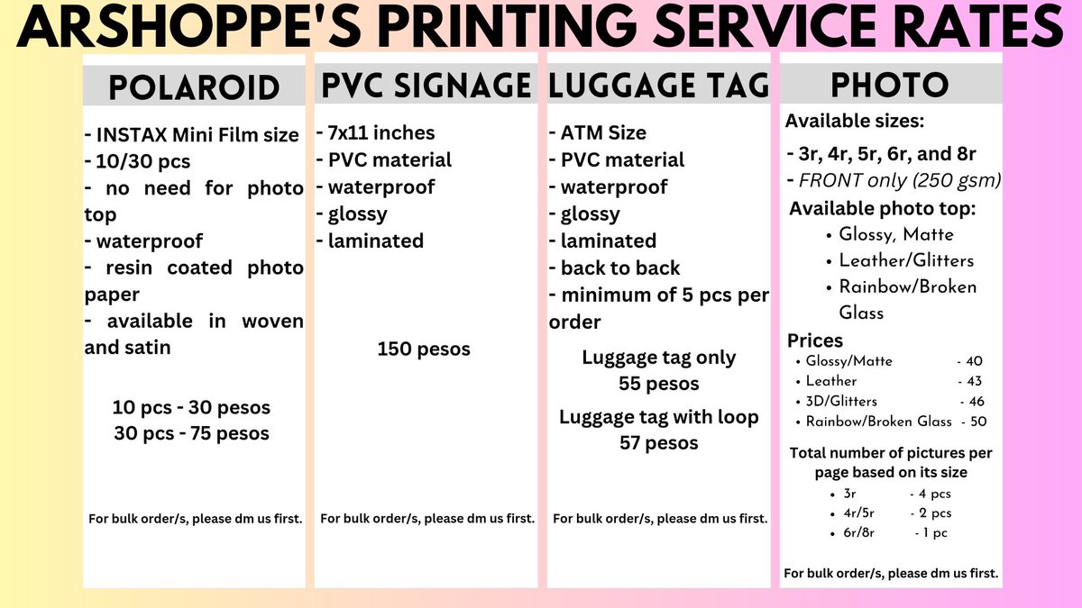 For bulk order, please dm us first. 🥰

#ARshoppe__prints