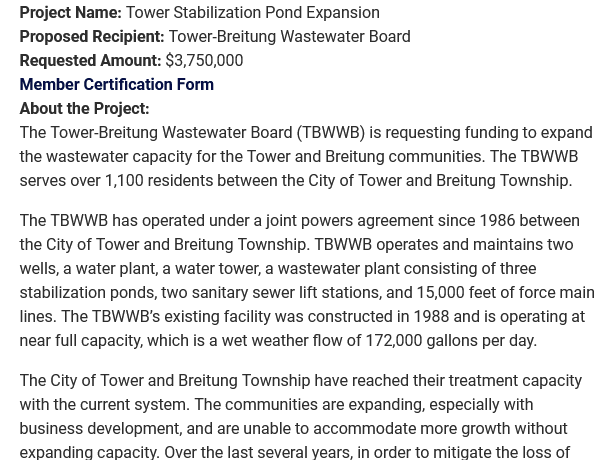 McPhersonHall's tweet photo. #MN08 @RepPeteStauber #CommunityFundingRequests includes $3.75 Million #Earmark via #FY24 #Agriculture funding for the Tower-Breitung Stabilization Pond Expansion
Apr 26 2023
@PeteStauber votes to cut Agriculture funding via #HR2811 #LimitSaveGrow Act of 2023
Copy @DukeDuluth https://t.co/hAhIYetCyO