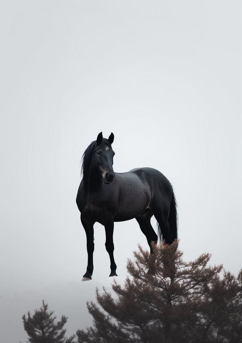 "The ability to simplify means to eliminate the unnecessary so that the necessary may speak." - Hans Hofmann

🖤 Follow for my daily art &amp; inspiration.

#minimalism #minimalist #minimal #horse #horselover #blackhorse #midjourney #midjourneyart #midjourneyartwork