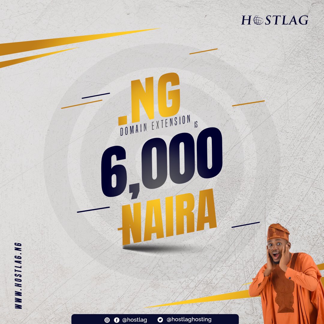 hostlaghosting's tweet photo. Get the .ng domain extension at just N6,000            #ng  #ngdomain #domain #domainname #domains #domainregistration #domainanameregistration #webhosting #webhostingcompany #webhost #webhostingservices #webhostingprovider #ssl #vpshosting #vps https://t.co/tMpLhojwTG