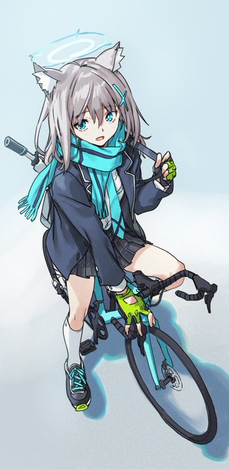 自転車描くの修業すぎん 銃がかわいく見える