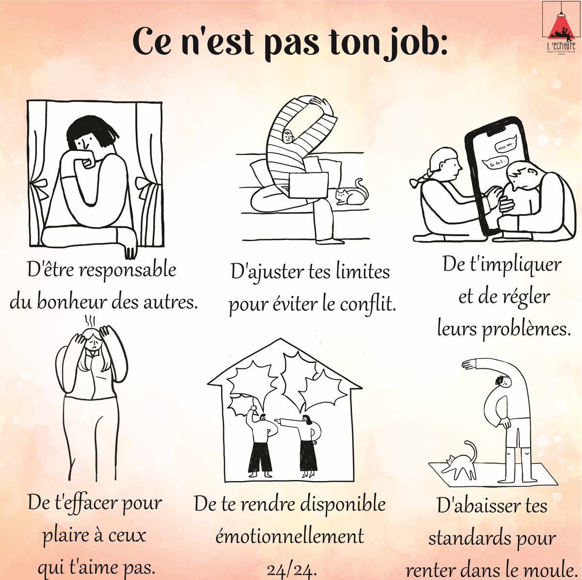 Ecriture2's tweet photo. Un petit rappel!
N'oubliez pas que votre authenticité et votre bien-être sont précieux. Vous méritez d'être aimé(e) et accepté(e) pour qui vous êtes réellement. ❤️ https://t.co/N12Ld4Ue9P