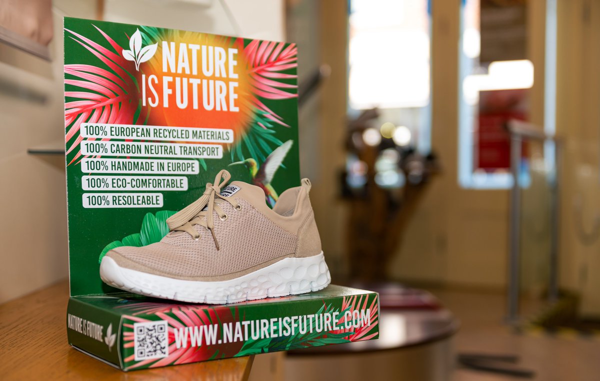 Introducing the amazing Nature Is Future range. 100% recycled material, 100% carbon neutral transport and 100% resoleable. Keep your feet happy and healthy AND help the planet! In store now. #happyfeet #ecofriendly