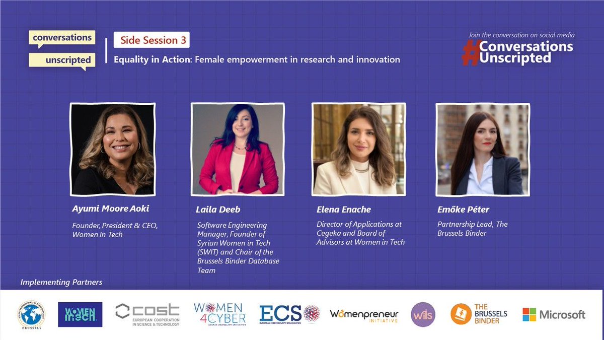 bxlbinder's tweet photo. We are thrilled to be part of the next #ConversationsUnscripted to discuss the role of technology in advancing gender equality in Europe and beyond 🔆
Join us on 16 May from 15:00 👉https://t.co/OwXXwDQYmV
#GenderEquality #EqualityInTechPolitics https://t.co/VGPz8cSS6n