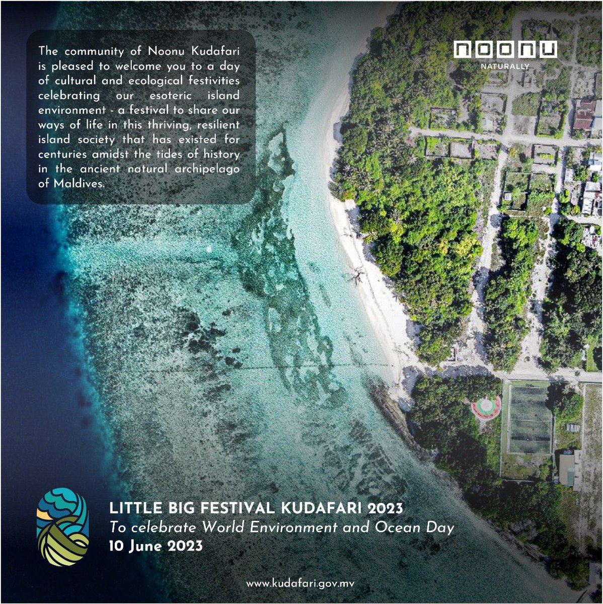 The community of Noonu Kudafari is pleased to welcome you to a day of cultural and ecological festivities celebrating our esoteric island environment - a festival to share our ways of life in this thriving, resilient island society that has existed for centuries amidst the tides