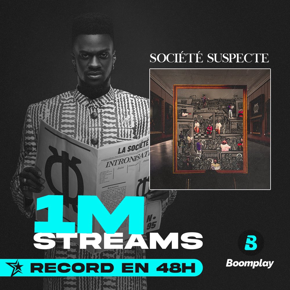 C’est fait ! C’est atteint ! Incroyable merci à vous tous … la société est suspecte ! 

Suspect95.lnk.to/ALBUMSOCIETESU…