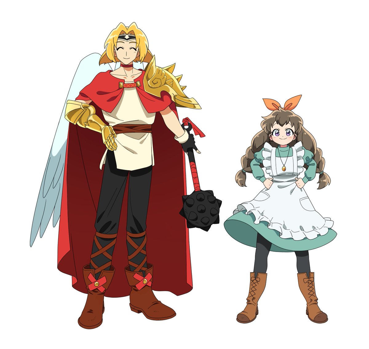 エルエルさんとアルカのキャラシと立ち絵(描き直した)
#石像天使エルエルさん 