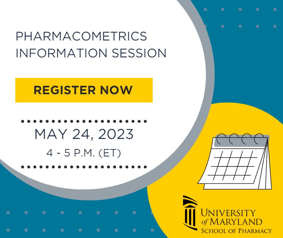 Meet with the pharmacometrics program director and faculty to discuss the master's program. Learn about the courses, how the program works and how to apply. Register now to get your questions answered: bit.ly/Pharmacometric…

#Pharmacometrics