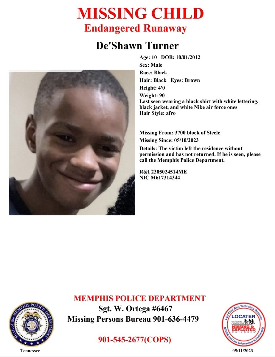 Memphis Police Dept on Twitter "***ENDANGERED RUNAWAY*** Have you seen