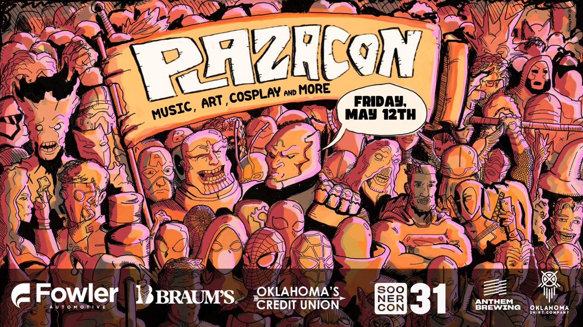 RedDirtRPG's tweet photo. Looking for something to do in OKC Friday night? Come join @RedDirtRPG as we participate in #PlazaCon, this month's @plazadistrict Live! on the Plaza. We'll be located next to @aurora_okc starting at 6:00. https://t.co/h4dwbbOg97 https://t.co/9v7eTiOnSu