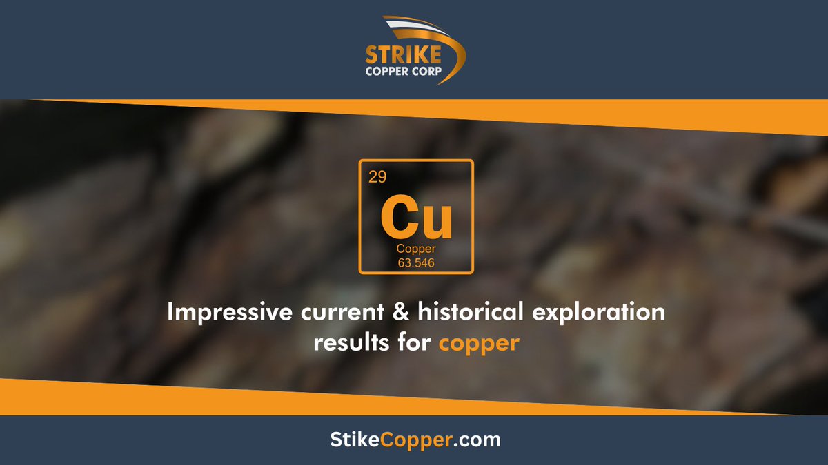 StrikeCopper's tweet photo. Impressive current &amp; historical exploration results for copper
Learn more ➡️ https://t.co/ow9Ht6XJL4 
#coppermining #miningandexploration #miningindustry https://t.co/LTERr56XKo