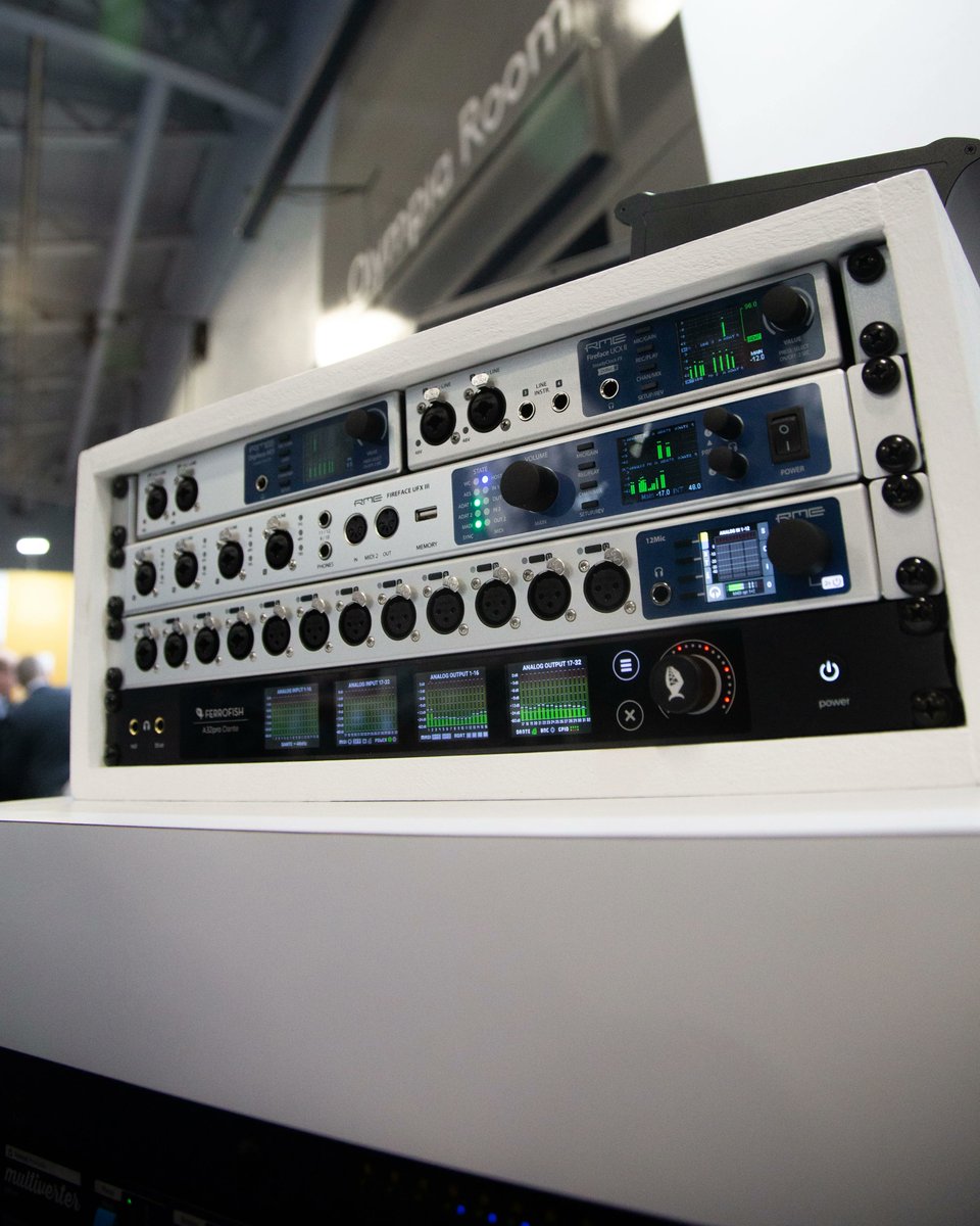 SynthaxAudioUK's tweet photo. Day two of @mediaprodshow is in full swing!
Swing by stand #A40 and say hi to the Synthax and @calrecaudio team!
Alongside Calrec's Argo, Type R and Brio consoles, we've got a range of products from #Appsys, @DirectOutGmbH , @dynaudio, @FERROFISH, @LautenAudio and @RME_News! https://t.co/F9RmOBJHNM