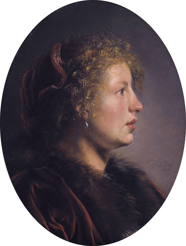 Young woman in profile. Beautiful work from 1636 by Salomon de Bray, who died (alas!) on this day in 1664.