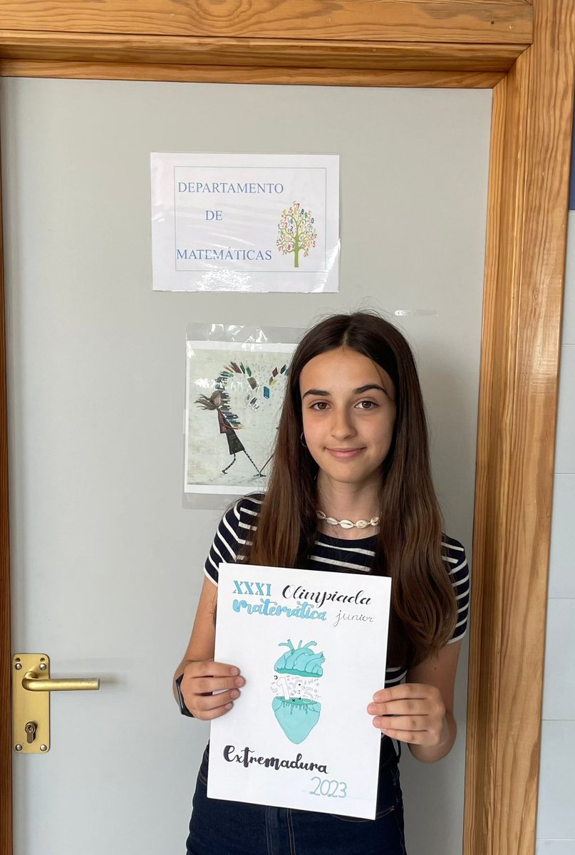sanjosevva's tweet photo. Tras participar en la fase comarcal de la XXXI Olimpiada Matemática Junior, nuestra alumna de 2º ESO Marta Calderón ha logrado clasificarse entre los 30 alumnos que competirán en la fase autonómica que se celebrará en Logrosán del 2 al 4 de junio. ¡Enhorabuena y mucha suerte! https://t.co/xUgSslXupM