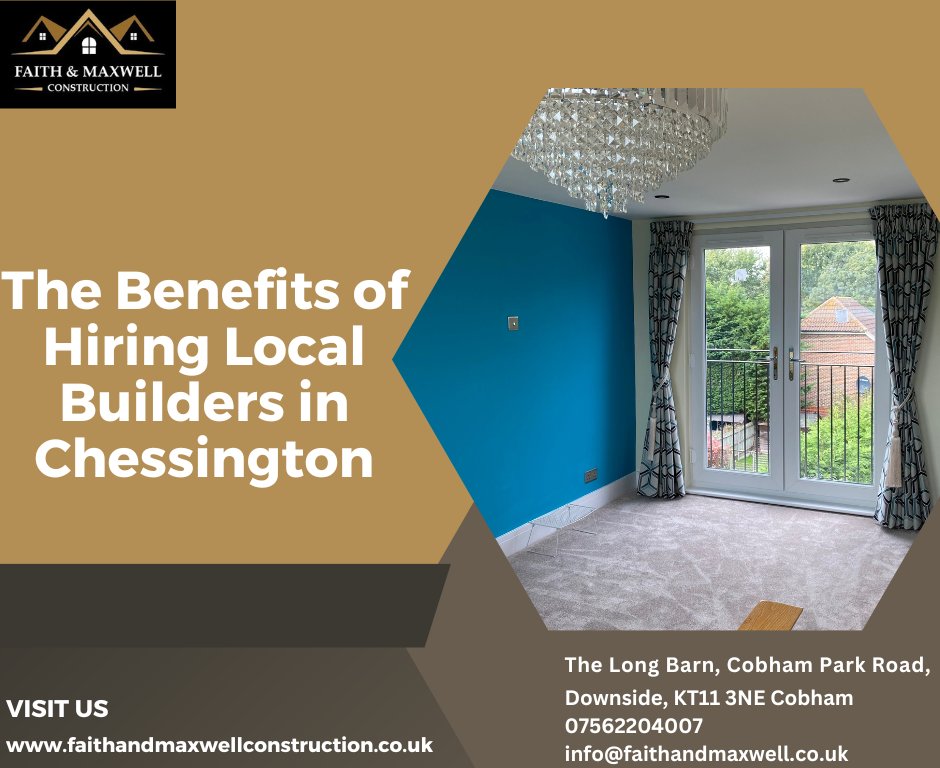 Our experienced builders offer top-notch craftsmanship and exceptional service to help bring your home renovation dreams to life. Plus, with our prime location in chessington. Read more : bit.ly/44RXy4f #BuildersInSurrey #ConstructionServices #cheesington