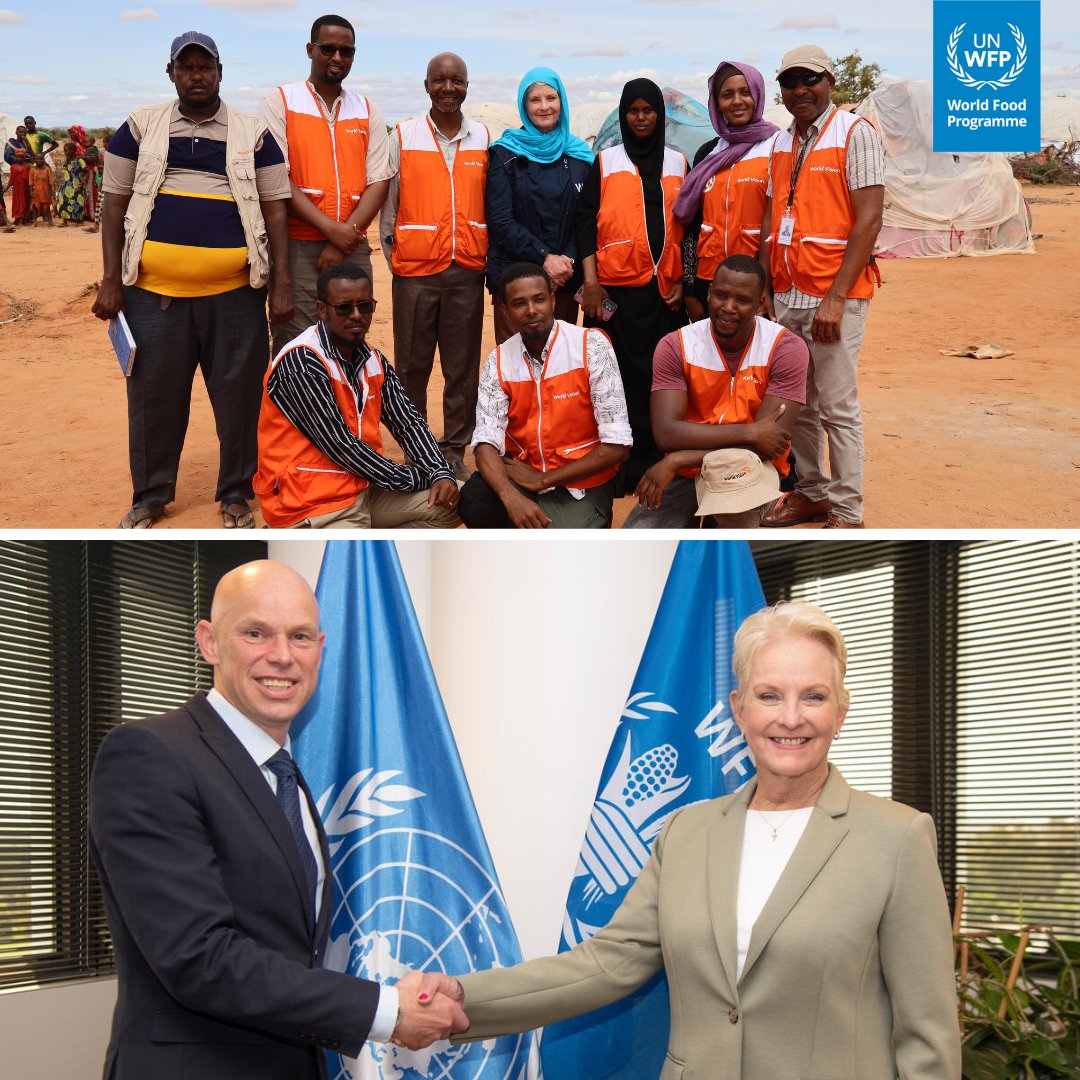 WFPChief's tweet photo. Just days ago, I met the amazing @WorldVision team on the frontlines of hunger in #Somalia. Today, I met their CEO @andrewmorley0 in Rome.
As @WFP's largest cooperating partner worldwide, we discussed how we can deliver even better together for the millions we serve. Thank you! https://t.co/nTXMgnZvo2