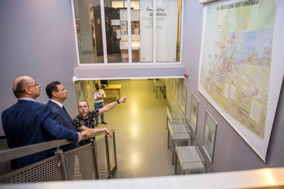 ipngovpl_eng's tweet photo. Today, Israeli Ambassador @YacovLivne was given a tour of the #IPNArchive, where he met Deputy President Mateusz Szpytma and Director Marzena Kruk, and was introduced to the resources and procedures of collecting, preserving, and digitizing artefacts. https://t.co/PzomSvVSWf