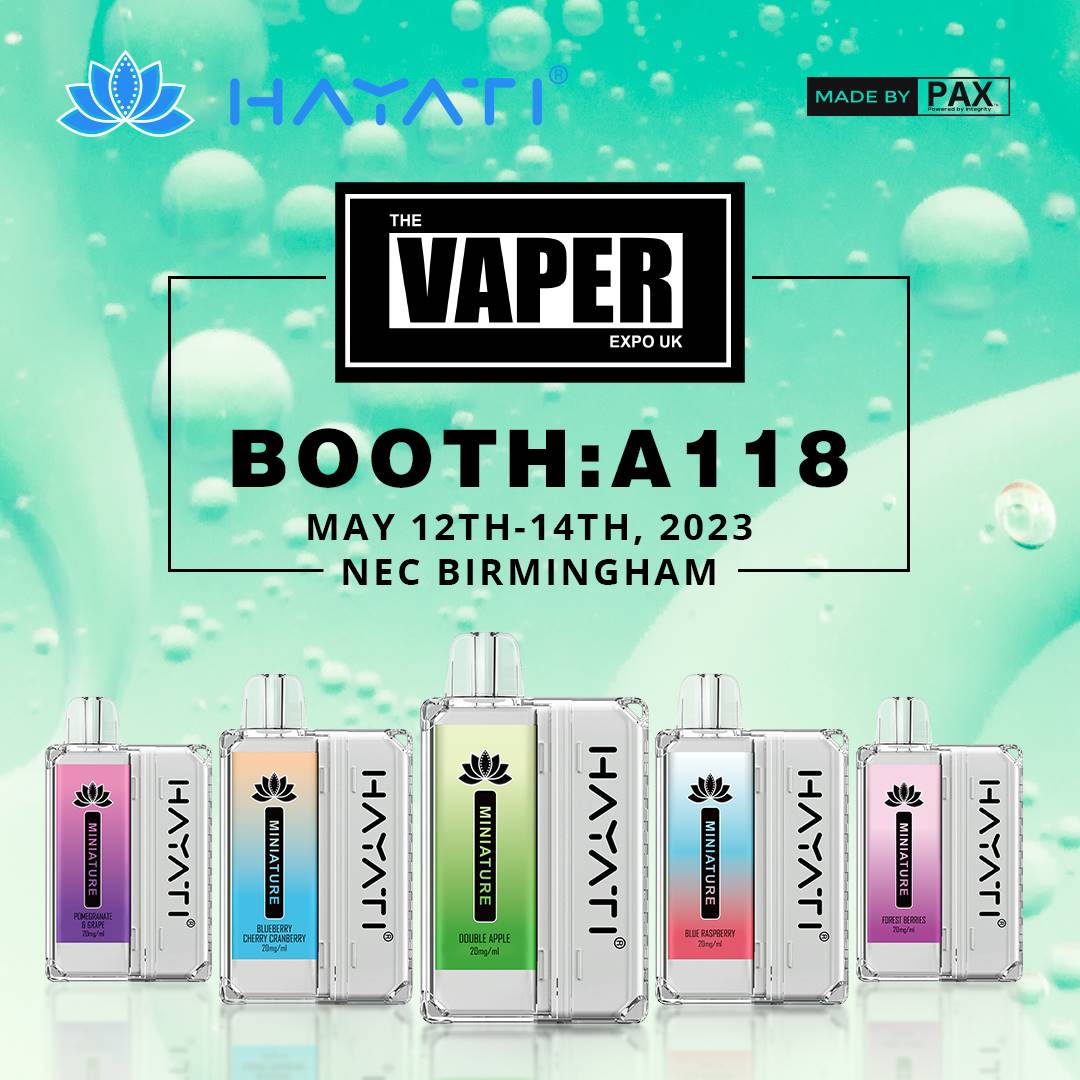 The Vaper Expo is back and better than ever! 2 DAYS TO GO!

Visit our booth as we showcase our Innovative Miniature 600 Prefilled Pod Kit 🤝💨 

Made By PAX™

Date: May 12th - May 14th 2023
Location: NEC Birmingham
Booth: A118

#Hayati #Miniature #Prefilledpod #vaperexpo #NEC