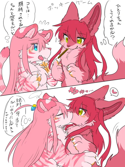 戯れてるケモぼ喜多🐾 