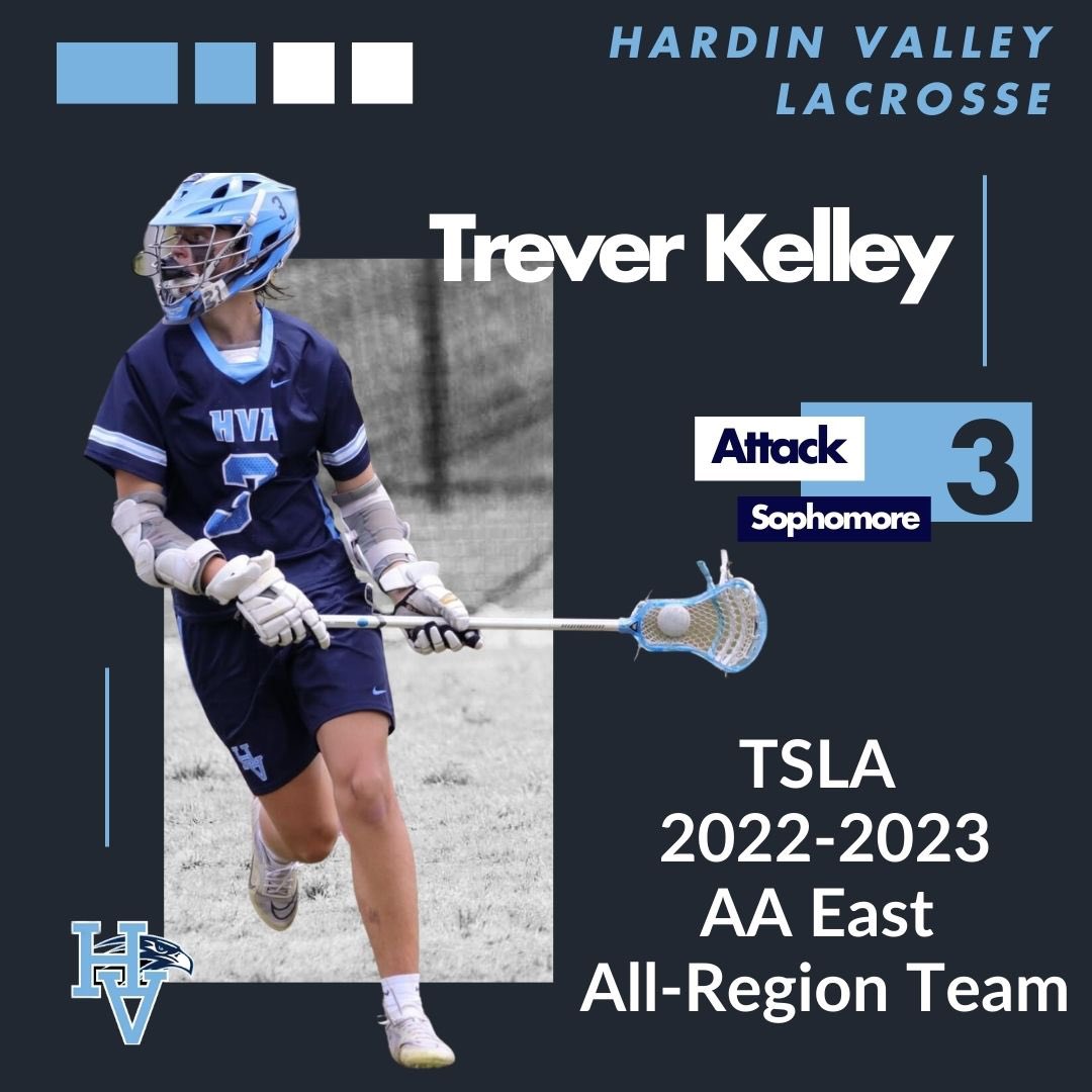 HVA Lacrosse (@hva_lacrosse) on Twitter photo Congratulations to Trever Kelley on being selected to the TSLA 2022-2023 AA East All-Region Team. Way to go, Trever!!
#GoHawks
#HVALacrosse
#HVALax
<a href="/HVAAthletics/">Hardin Valley Athletics</a> <a href="/HVAHawks/">Hardin Valley Academy</a> @HVAPrincipal <a href="/HVAstudentsect/">The Nest</a> <a href="/TSLA_Lacrosse/">TSLA Lacrosse</a> Congratulations to Trever Kelley on being selected to the TSLA 2022-2023 AA East All-Region Team. Way to go, Trever!!
#GoHawks
#HVALacrosse
#HVALax
<a href="/HVAAthletics/">Hardin Valley Athletics</a> <a href="/HVAHawks/">Hardin Valley Academy</a> @HVAPrincipal <a href="/HVAstudentsect/">The Nest</a> <a href="/TSLA_Lacrosse/">TSLA Lacrosse</a>