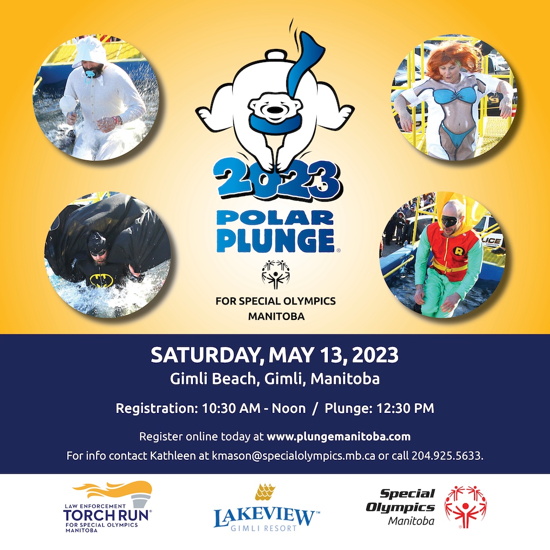 The weather may be warming up, but don't be so sure about Lake Winnipeg 🥶!

Our next Polar Plunge takes place this Saturday, May 13th.

Head to l8r.it/BhEb to register or donate today.

We hope to see you #FreezinForAReason this weekend in Gimli! ❄️