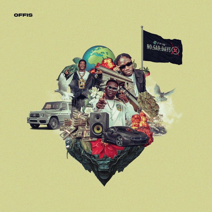 New Ghanaian music collective 'Offis' comprising  
<a href="/Psykoworldwide/">WorldWide Killer</a>, <a href="/KoniBwoy/">BBIGKONI_nsd</a>, @Blanksxn_ set to release their debut project   - 'No Sad Days' EP.