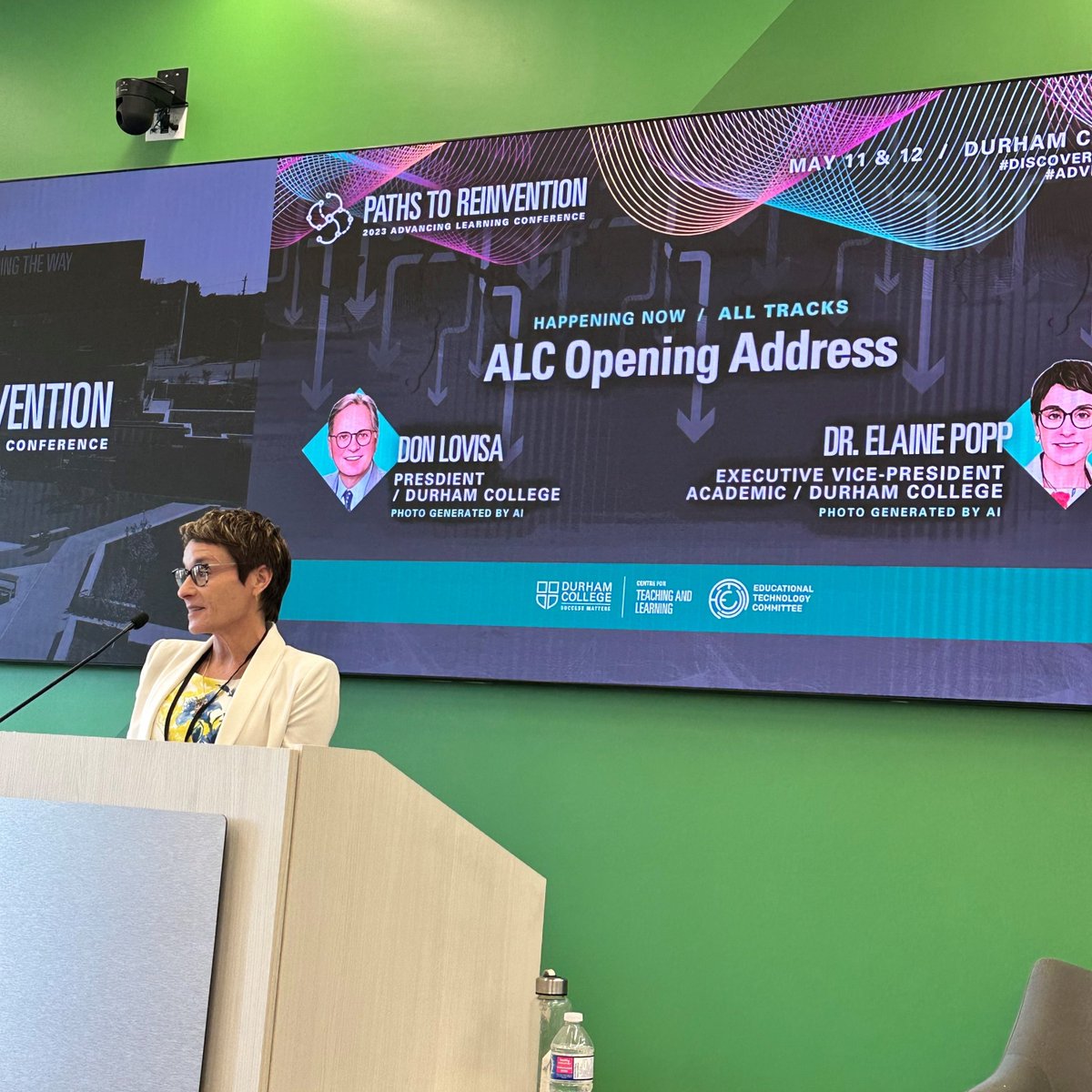 ElainePopp's tweet photo. Happy to help welcome everyone to the 2023 Advancing Learning Conference and @durhamcollege this morning. Looking forward to connecting as we innovate and find Paths to Reinvention. #advlearn2023 #DiscoverYourPath https://t.co/vUeTFTzSy7