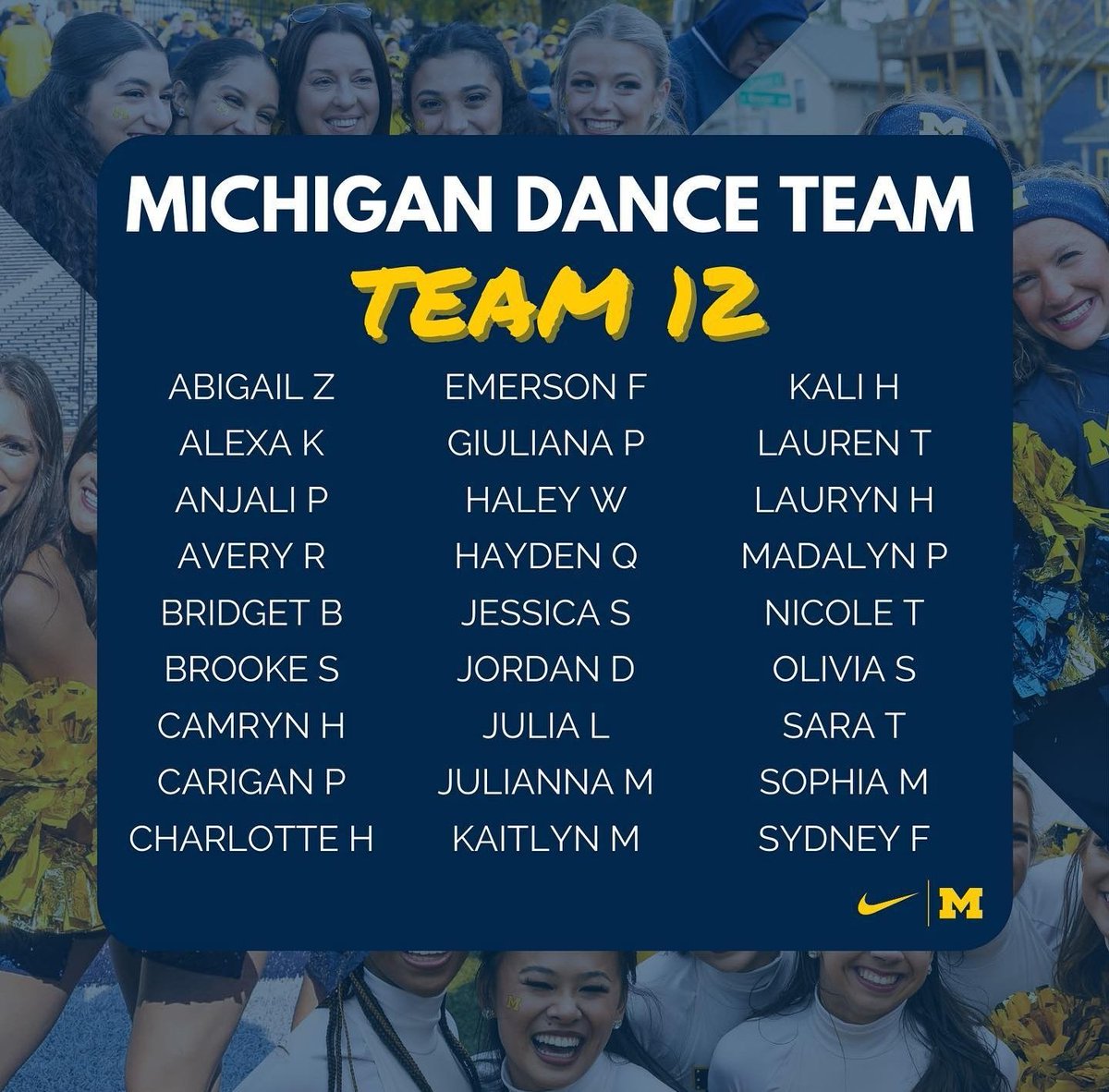 UMichDance's tweet photo. SQUAD.

#GoBlue〽️ https://t.co/CBEGkpzXwB
