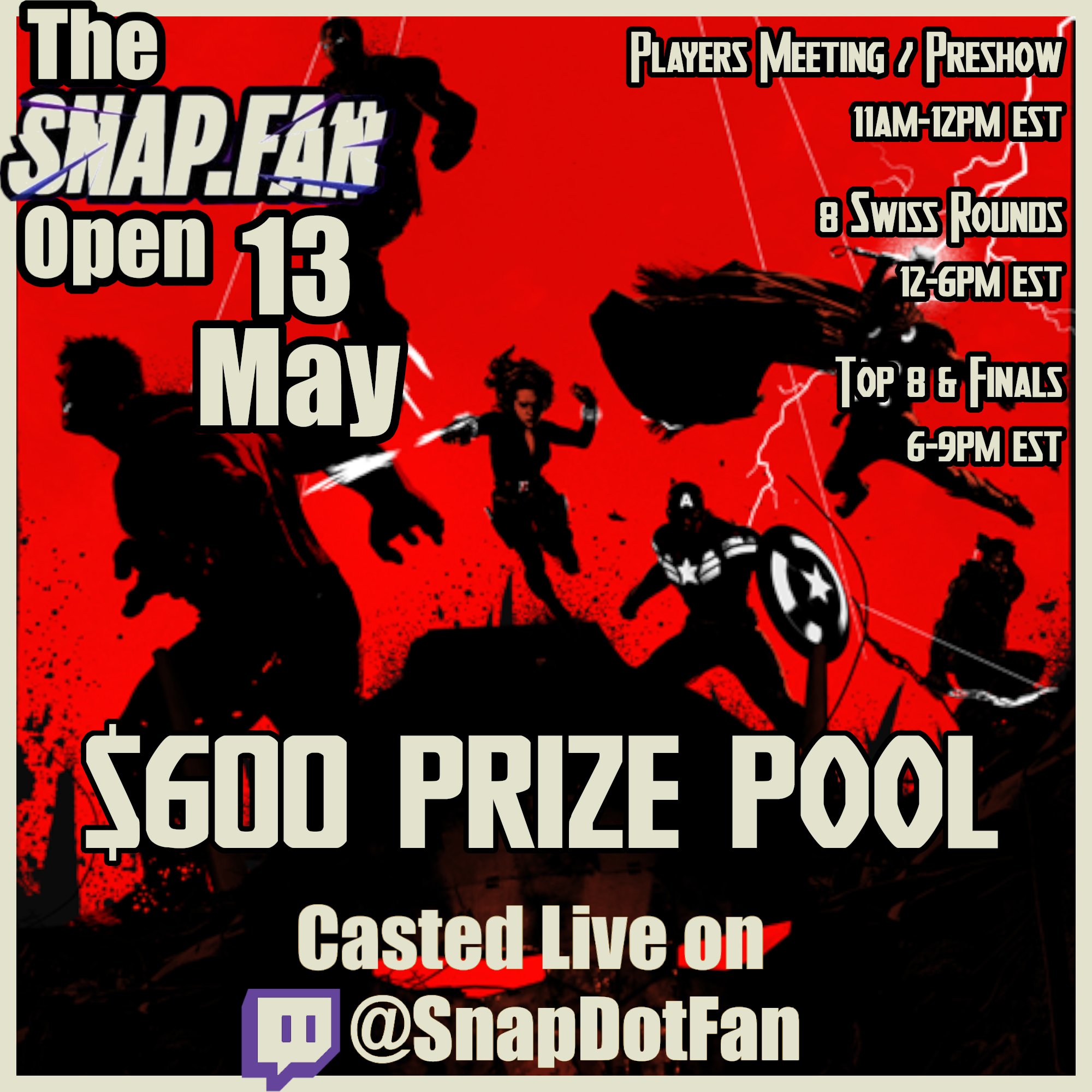 Snap.fan on X: 🏆 Are you ready for the May  Open!?  💰 Featuring a record- breaking $600 Prize Pool for a #MarvelSnap  open-entry tournament! 🏅 Top Four earn an invite to
