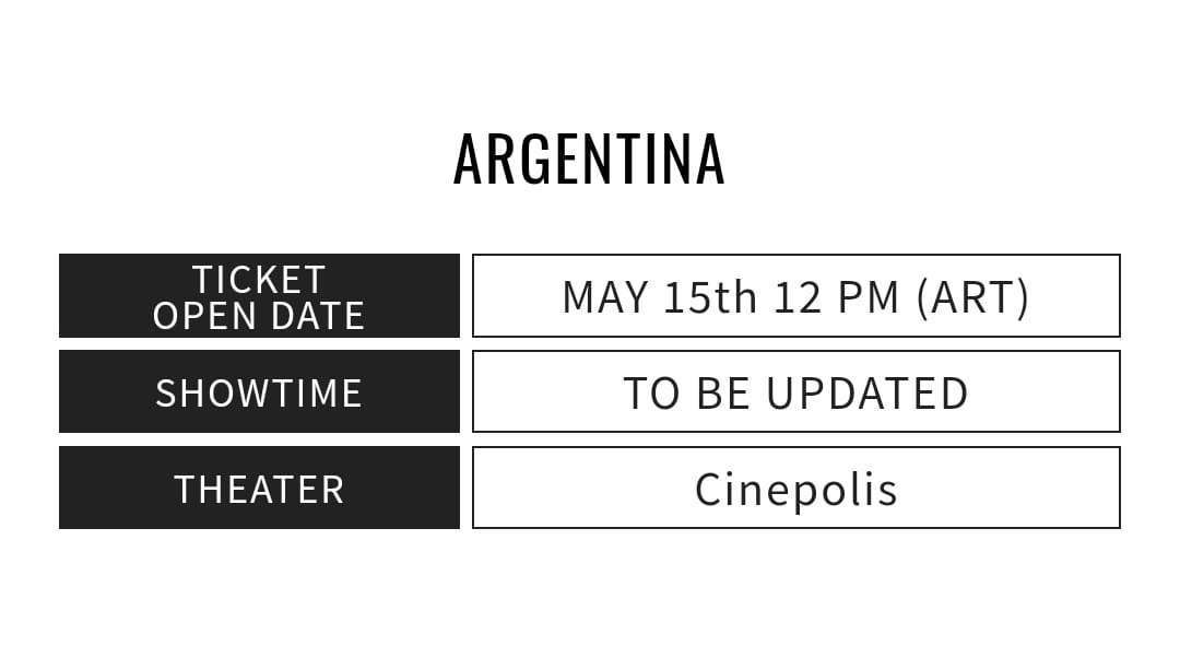 ARG ARMY!!!!! En Argentina podrán ver el concierto de #SUGA en Cinepolis, estaremos pasando más información cuando tengamos más noticias!!! @BTS_twt