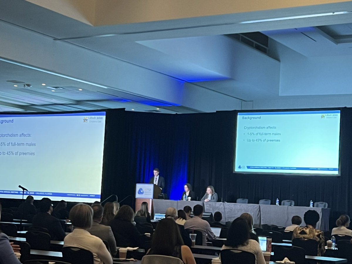 Incredible <a href="/APSASurgeons/">APSA Surgeons</a> Plenary session today with another superstar <a href="/UMJMHSurgery/">UM/JMH General Surgery</a> resident <a href="/WalterRamseyMD/">Walter Ramsey</a> discussing inguinal hernia repair in male infants with cryptorchidism. #APSA2023 #pedsurgbestsurg