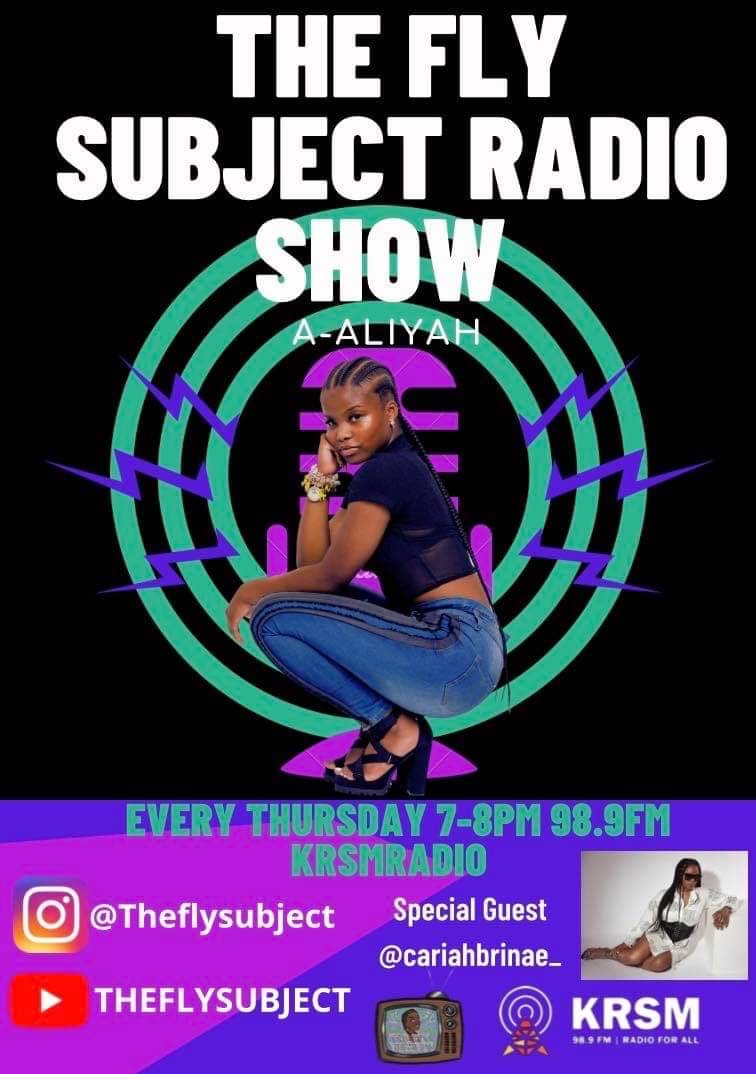 CARIAH BRINAÉ's interview with The Fly Subject Radio Show w/A-Aliyah airs tonight at 7pm on KRSM Radio! 
📻🎙🎶

@cariahmusic 
@KRSMradio 

#krsmradio #theflysubjectradio #cariahbrinae #artistinterview #media #radio #airplay #indiemusic #rnbsinger  #indiemedia #krsm #mnartist