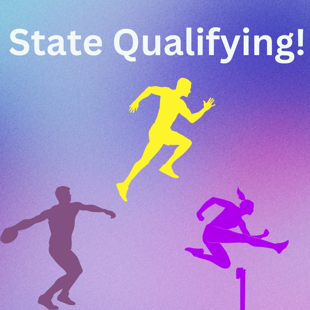 Tonight is the State qualifying meet for the boys and girls track team! They will be competing at Norwalk, running events begin at 4:30. Good luck to all of our athletes!