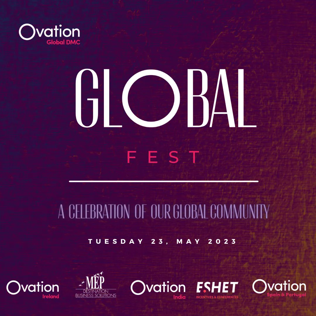Global Fest is just around the corner and it wouldn't have been possible without the support from our global teams and strategic partners! 

Thanks to #OvationIndia #OvationSpain <a href="/EshetIncoming/">Eshet Incoming</a> <a href="/MEPDMC/">MEP DMC</a> and <a href="/OvationIreland/">Ovation Ireland DMC</a> for making it happen.

See you in #Frankfurt! #dmc