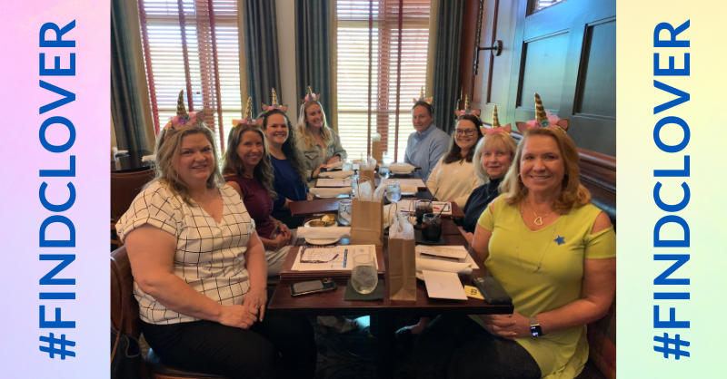 makeawishohkyin's tweet image. Our Northern Ohio Gala Committee donning clues left behind by Clover 🦄. He's a sneaky one Mya, but he's getting closer!

🧁 Send us your clues from Clover at oki.wish.org/findclover or tag us on social!

#FindClover #MakeAWish #unicorn