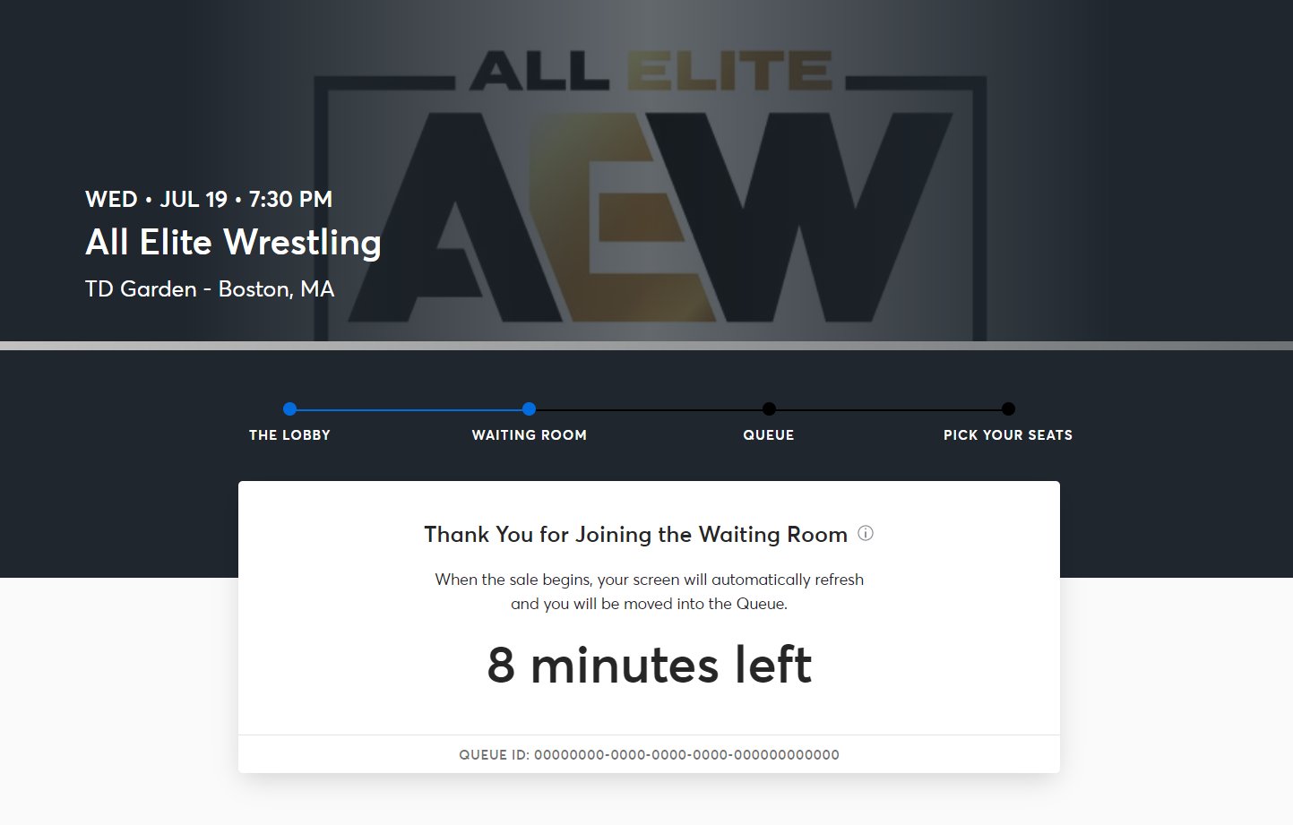 WrestleTix on Twitter "***AEW Boston, MA Presale Notes*** All Elite
