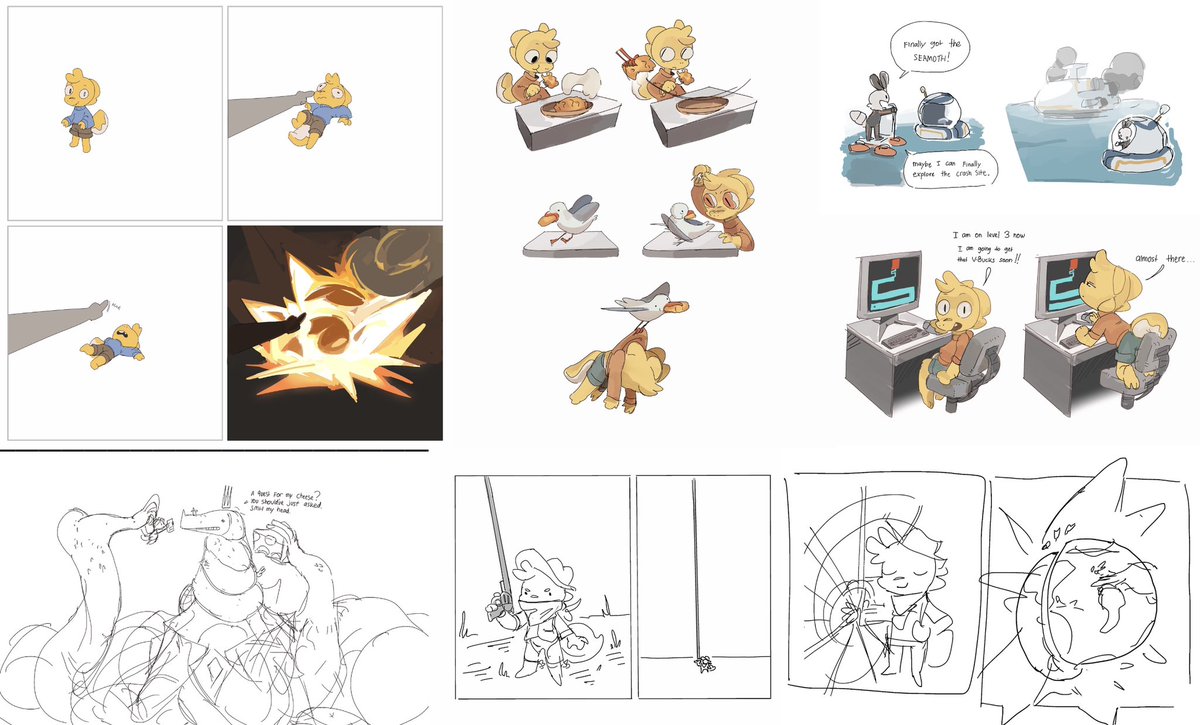 Hello there :>
I like to paint backgrounds, design characters, &amp; doodle silly comics