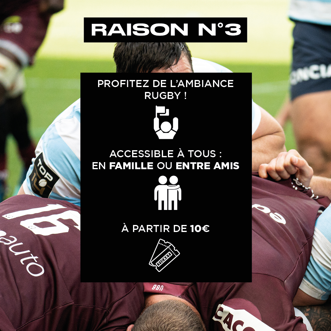 🔜 𝐑𝐚𝐜𝐢𝐧𝐠 𝟗𝟐 - 𝐑𝐂 𝐓𝐨𝐮𝐥𝐨𝐧 ! 3 raisons pour ne pas manquer le match du @racing92, ce samedi au Stade Océane ! 🎟 Pour réserver votre billet : cutt.ly/w6zQDdt