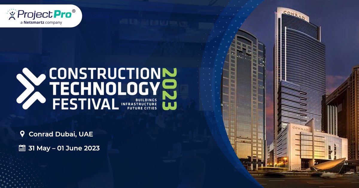 ProjectPro365_'s tweet image. The Construction Technology Festival, by Ventures Connect brings together professionals from across the industry to exchange ideas and network with one another.
Team ProjectPro is looking forward to interacting with the industry experts.
#CTF2023 #ConTech @VenturesConnec1