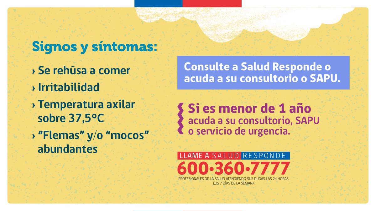 ministeriosalud's tweet photo. 🚨Los virus respiratorios se adelantaron y ya circulan con fuerza
➡️Virus Sincicial (VRS) representa 34,6% de los casos detectados apenas por debajo de la Influenza con 35%* 
 *ɪsᴘ: sᴇᴍᴀɴᴀ ᴇᴘɪᴅᴇᴍɪᴏʟᴏ́ɢɪᴄᴀ 18

✅ Aprende a reconocer los síntomas en menores de 5 años https://t.co/FOaiIQ3OiJ