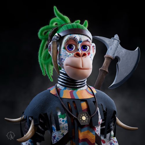 Frances73641615's tweet photo. Exciting Morning #Minted #Shaman #TheConfigurator #BAPNation @BullsApesProj #GimmeTheLoot How exciting to #Win #Traits #LootBox #MethTokens And Design @MgangaTribe Let’sGO https://t.co/JDOAGcZaZc