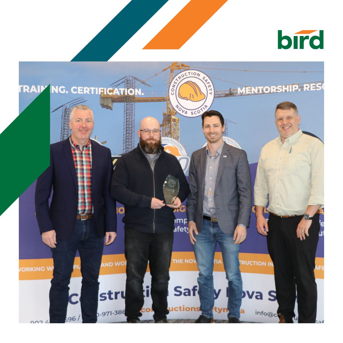 builtbybird's tweet photo. Congratulations to our Atlantic team for winning Construction Safety Nova Scotia’s 2023 Workplace Mental Health Award! 

Our team is honoured to receive this award and we look forward to continuing our efforts to prioritize #MentalHealth in the workplace.

#OurBestBuildYet https://t.co/pFCL6Bubba