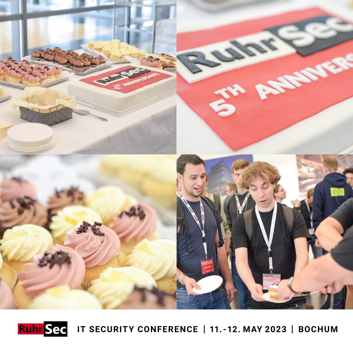 ruhrsec's tweet photo. Never deny yourself a little treat, just for you our special anniversary RuhrSec cake 🎂
Conference program, more information and details on our website:
🌐 https://t.co/rmDsgb4uIT
#itsecurity #itsicherheit #cybersicherheit #conference #cybersecurity
#itsecurityconference #hacking #NRW #Bochum #ruhrsec