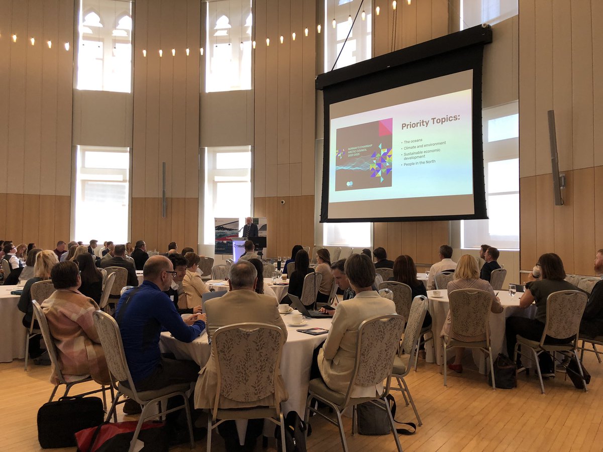 NorwayinCanada's tweet image. And we are off! @NorwayAmbCanada Jon Fredriksen is presenting Norway’s prioriteres for the @ArcticCouncil Chairship at @arcticfrontiers Abroad: Canada at @MuseumofNature.