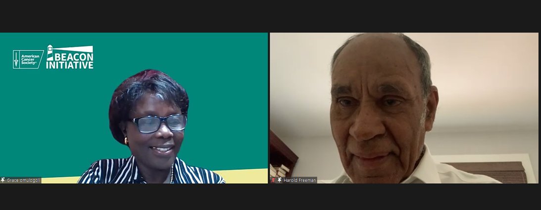 Since February 2022, @Oncoguia has participated as a pilot organization with @acsglobal's BEACON Initiative. Today, we come to celebrate and reflect on our accomplishments and hear from Ms Grace who has been a wonderful resource and the father of pt navigation, Dr Freeman!