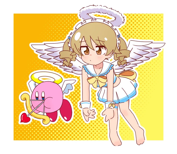 あ天使くぼとピンクの悪魔だ