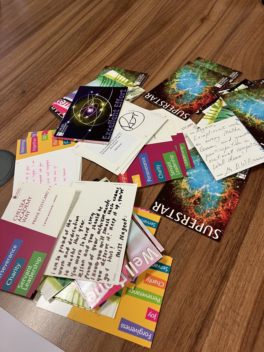 chelseaacademy's tweet photo. Hundreds of postcards going home later this week to our amazing students - to reward excellent learning #flourish #excellence https://t.co/Gmcd7QipVS