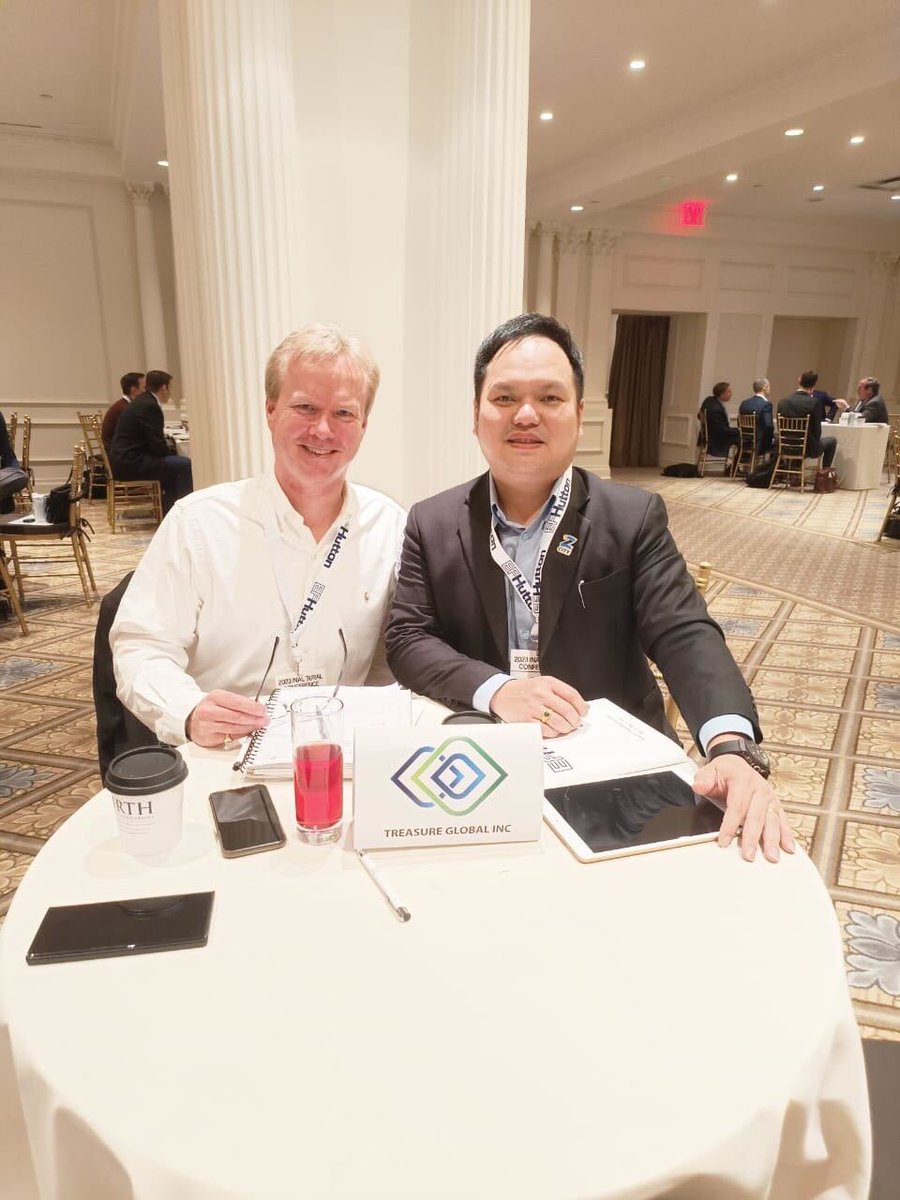 TGInc_TGL's tweet photo. Our CEO Sam Teo & Independent Director Jeremy Roberts enjoyed sharing Treasure Global's story & the driving forces behind our digital technology advancements at the Inaugural #EFHutton Global Conference yesterday. For a 1x1 meeting this week in NYC, contact TGL@kcsa.com $TGL https://t.co/JJkljbrv0m