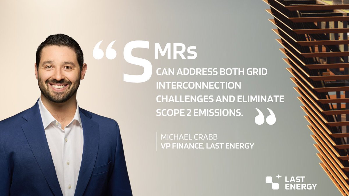 LastEnergy's tweet photo. Yesterday, Last Energy's Michael Crabb gave a talk on #nuclear's unique ability to power #DataCenters with clean, reliable energy at #datacenterworld

 #nuclearenergy #SMR #cleanenergy #netzeo https://t.co/HIkSFUosFa