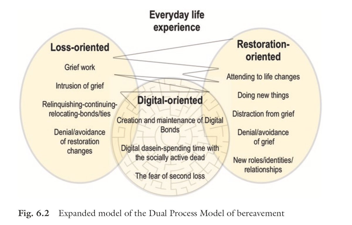 I suggest digital grieving should be treated as a unique type of grieving that necessitates an expansion of the Dual Process Model introduced by Stroebe and Schut. My Digital Bonds Theory highlights digital inheritance which is becoming an important part of grieving